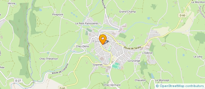localisation de l'entreprise COMMUNE DE PANISSIERES  PANISSIERES