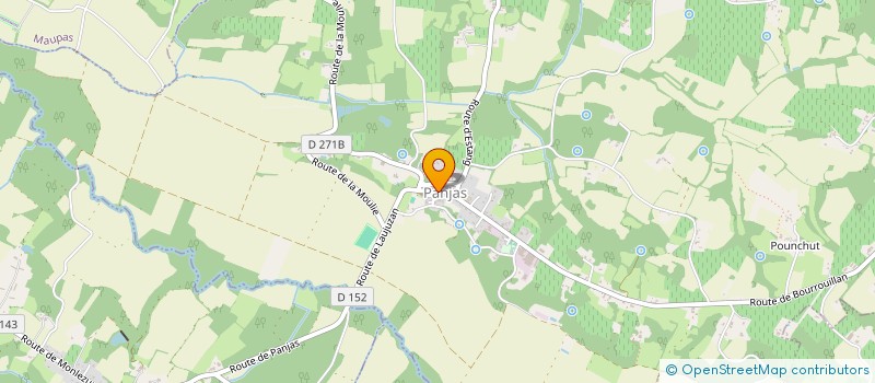 localisation de l'entreprise COMMUNE DE PANJAS  PANJAS