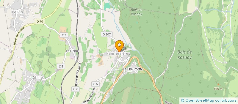 localisation de l'entreprise COMMUNE DE PANNESSIERES  PANNESSIERES