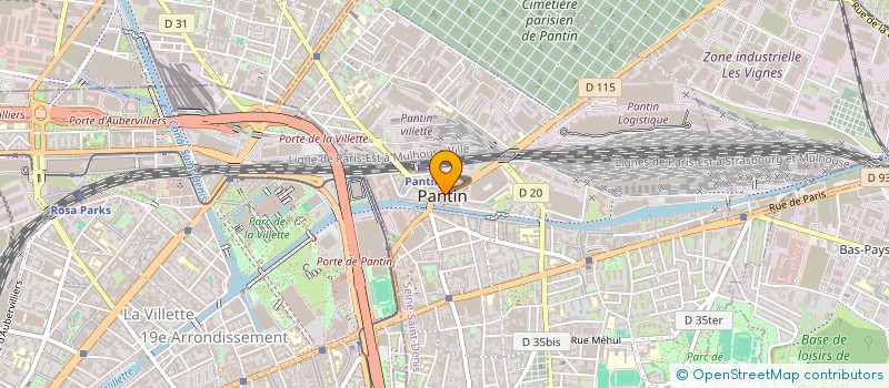localisation de l'entreprise COMMUNE DE PANTIN  PANTIN