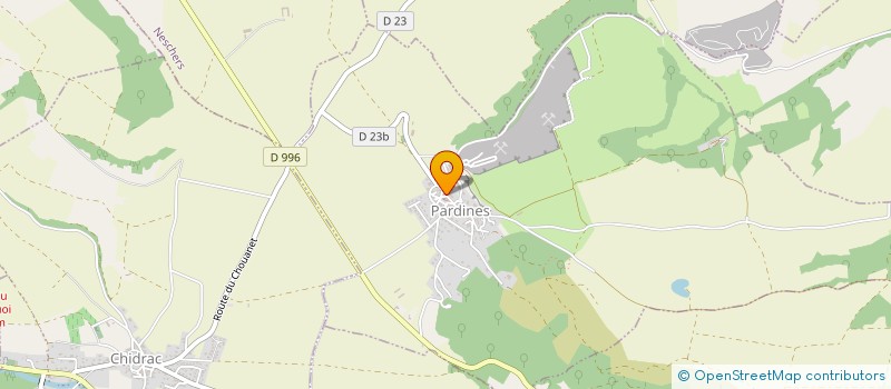 localisation de l'entreprise COMMUNE DE PARDINES  PARDINES