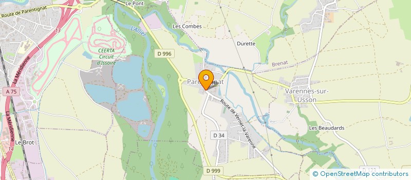 localisation de l'entreprise COMMUNE DE PARENTIGNAT  PARENTIGNAT