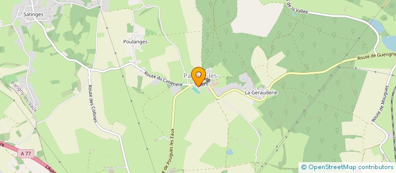 localisation de l'entreprise COMMUNE DE PARIGNY LES VAUX à PARIGNY-LES-VAUX