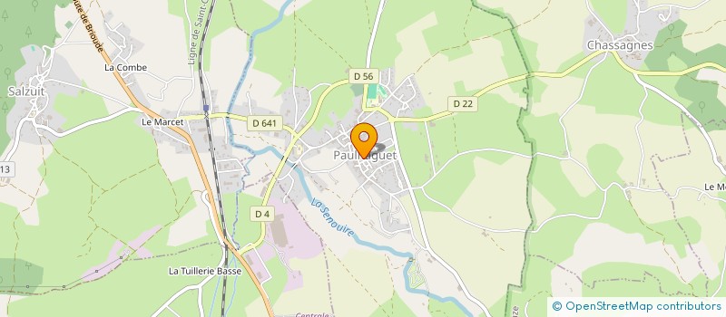 localisation de l'entreprise COMMUNE DE PAULHAGUET  PAULHAGUET