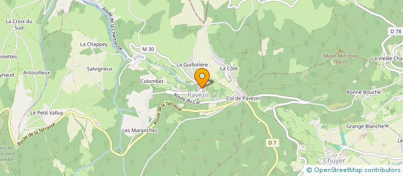 localisation de l'entreprise COMMUNE DE PAVEZIN  PAVEZIN