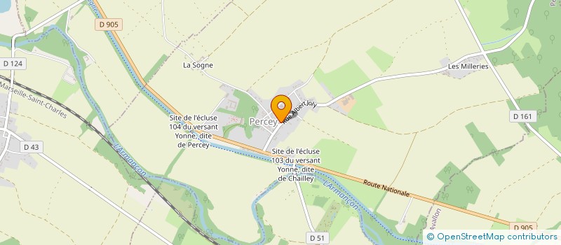 localisation de l'entreprise COMMUNE DE PERCEY  PERCEY