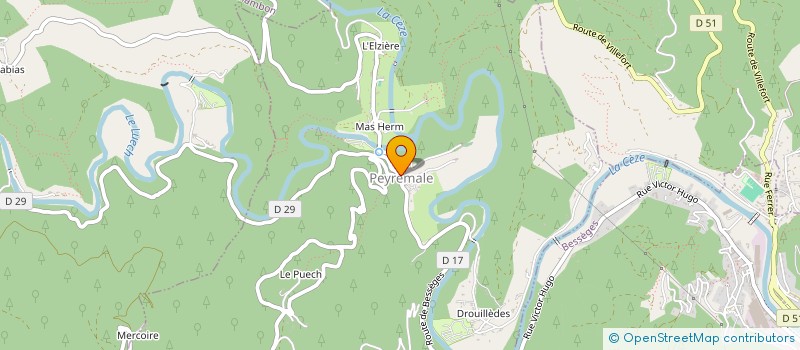 localisation de l'entreprise COMMUNE DE PEYREMALE  PEYREMALE