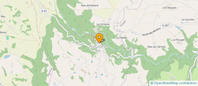 localisation de l'entreprise COMMUNE DE PEYRUSSE LE ROC  PEYRUSSE-LE-ROC