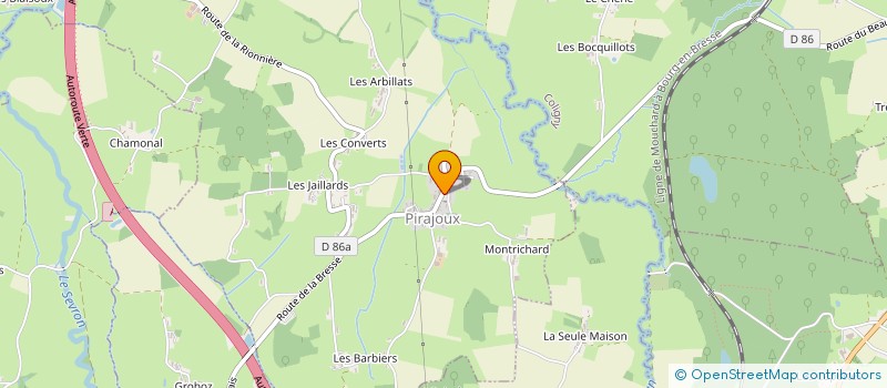 localisation de l'entreprise COMMUNE DE PIRAJOUX  PIRAJOUX