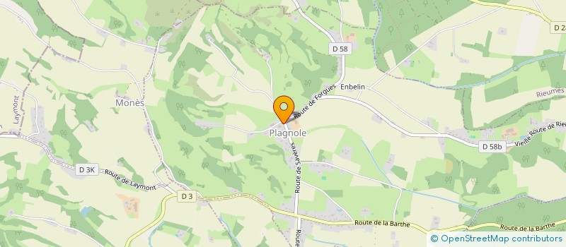 localisation de l'entreprise COMMUNE DE PLAGNOLE  PLAGNOLE