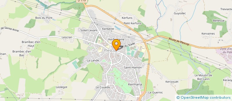 localisation de l'entreprise COMMUNE DE PLESCOP  PLESCOP