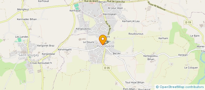 localisation de l'entreprise COMMUNE DE PLOUZEVEDE  PLOUZEVEDE
