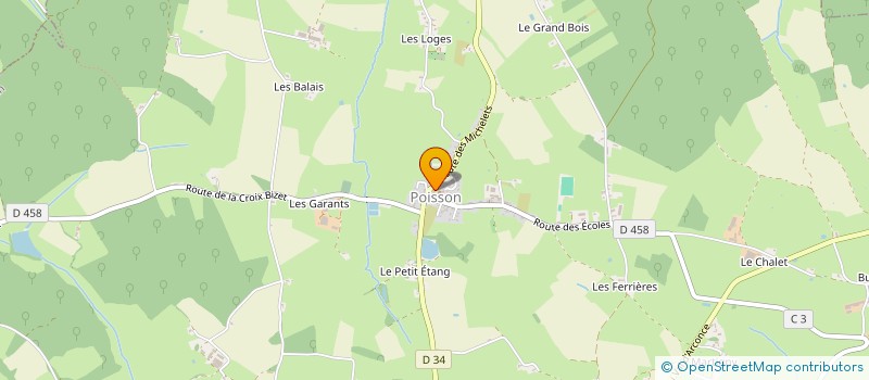 localisation de l'entreprise COMMUNE DE POISSON  POISSON