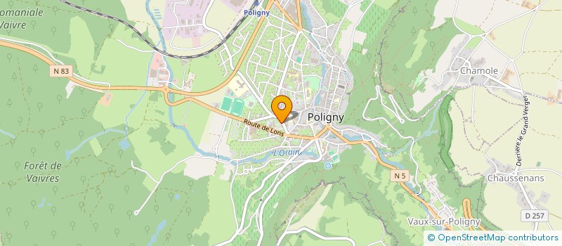 localisation de l'entreprise COMMUNE DE POLIGNY  POLIGNY