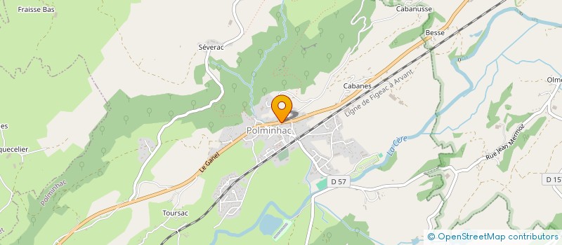localisation de l'entreprise COMMUNE DE POLMINHAC à POLMINHAC