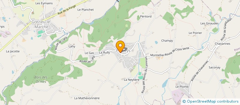 localisation de l'entreprise COMMUNE DE POMEYS  POMEYS