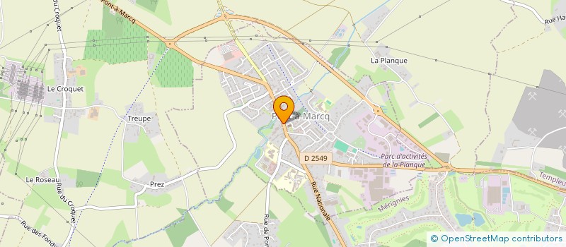 localisation de l'entreprise COMMUNE DE PONT A MARCQ  PONT-A-MARCQ