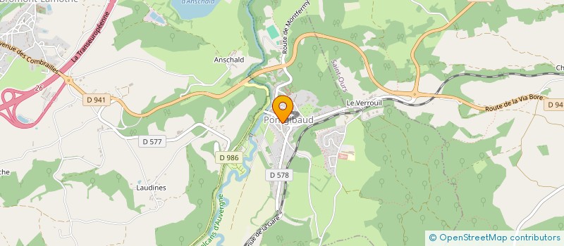 localisation de l'entreprise COMMUNE DE PONTGIBAUD  PONTGIBAUD