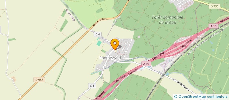 localisation de l'entreprise COMMUNE DE PONTHEVRARD  PONTHEVRARD