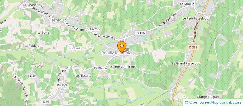 localisation de l'entreprise COMMUNE DE PORTE DES PIERRES DOREES  PORTE DES PIERRES DOREES