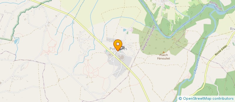 localisation de l'entreprise COMMUNE DE POTELIERES  POTELIERES