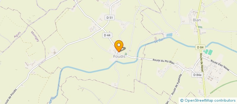 localisation de l'entreprise COMMUNE DE POUDIS  POUDIS