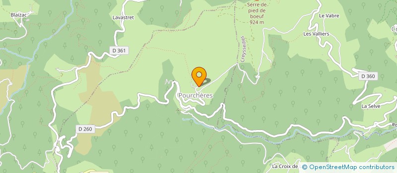 localisation de l'entreprise COMMUNE DE POURCHERES  POURCHERES