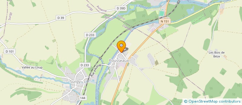localisation de l'entreprise COMMUNE DE POUSSEAUX  POUSSEAUX