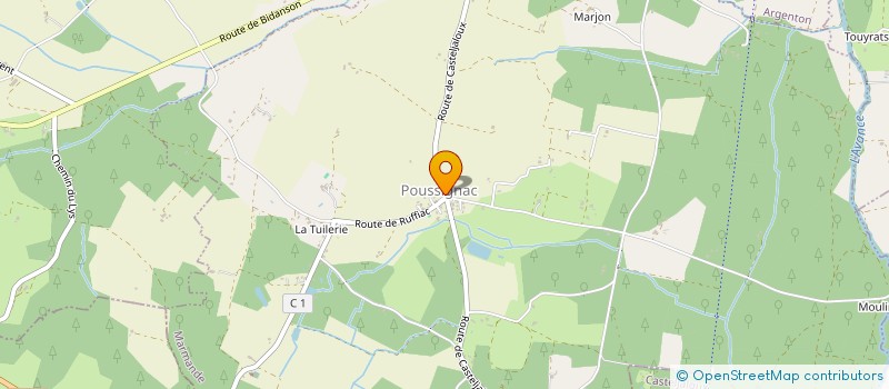 localisation de l'entreprise COMMUNE DE POUSSIGNAC  POUSSIGNAC