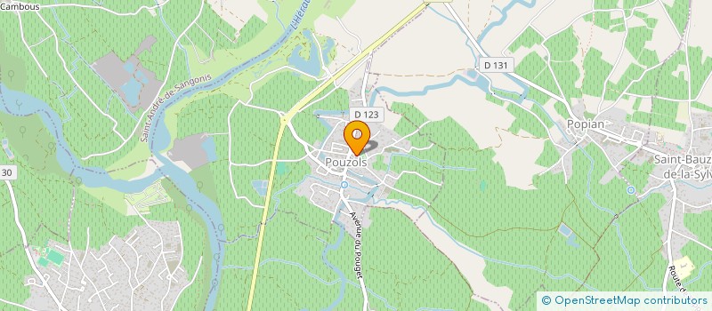 localisation de l'entreprise COMMUNE DE POUZOLS  POUZOLS