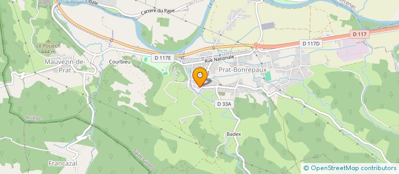 localisation de l'entreprise COMMUNE DE PRAT BONREPAUX à PRAT-BONREPAUX