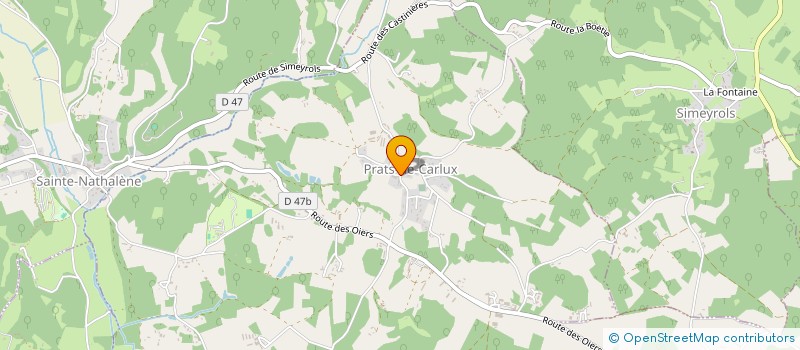 localisation de l'entreprise COMMUNE DE PRATS DE CARLUX  PRATS-DE-CARLUX