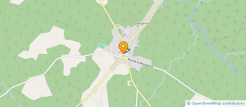 localisation de l'entreprise COMMUNE DE PRECHAC  PRECHAC