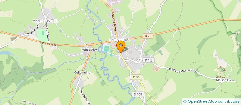 localisation de l'entreprise COMMUNE DE PRECY-SOUS-THIL  PRECY-SOUS-THIL