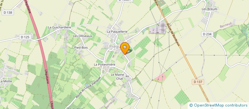 localisation de l'entreprise COMMUNE DE PREGUILLAC  PREGUILLAC