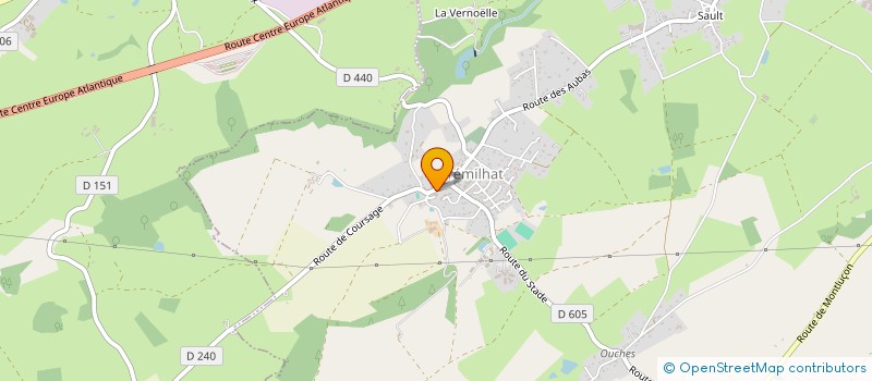 localisation de l'entreprise COMMUNE DE PREMILHAT à PREMILHAT