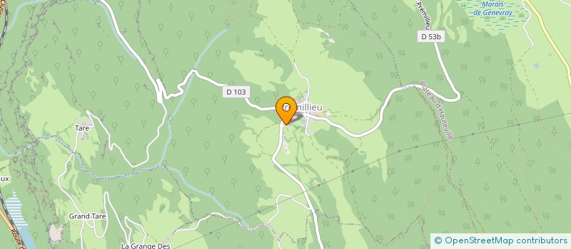 localisation de l'entreprise COMMUNE DE PREMILLIEU  PREMILLIEU