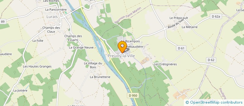 localisation de l'entreprise COMMUNE DE PREUILLY LA VILLE  PREUILLY-LA-VILLE