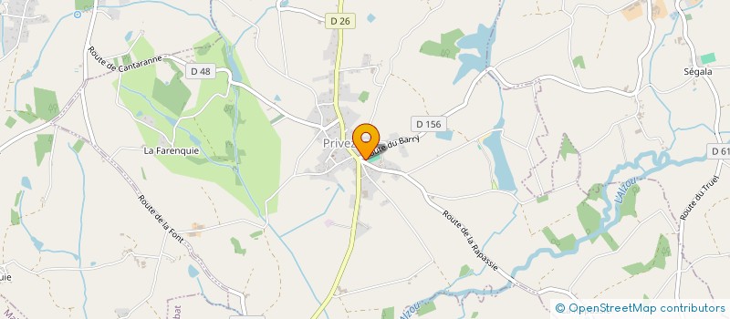 localisation de l'entreprise COMMUNE DE PRIVEZAC  PRIVEZAC