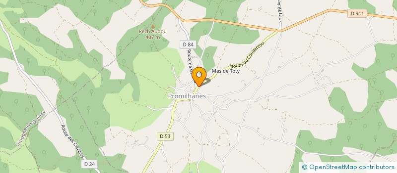 localisation de l'entreprise COMMUNE DE PROMILHANES  PROMILHANES