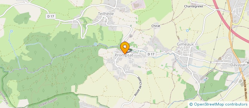 localisation de l'entreprise COMMUNE DE PROMPSAT  PROMPSAT