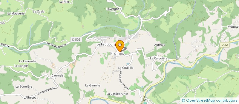 localisation de l'entreprise COMMUNE DE PRUINES  PRUINES