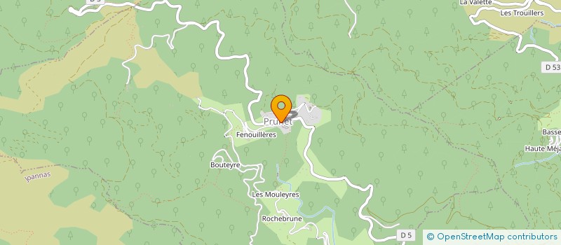 localisation de l'entreprise COMMUNE DE PRUNET  PRUNET