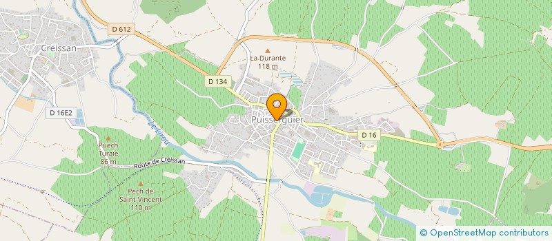 localisation de l'entreprise COMMUNE DE PUISSERGUIER  PUISSERGUIER
