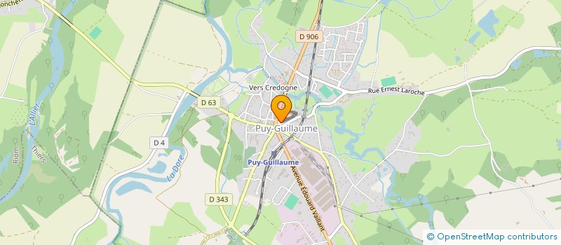 localisation de l'entreprise COMMUNE DE PUY GUILLAUME  PUY-GUILLAUME