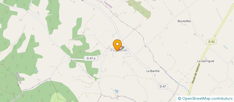 localisation de l'entreprise COMMUNE DE PUYCALVEL  PUYCALVEL