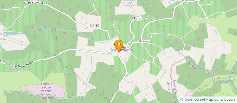 localisation de l'entreprise COMMUNE DE PUYNORMAND  PUYNORMAND