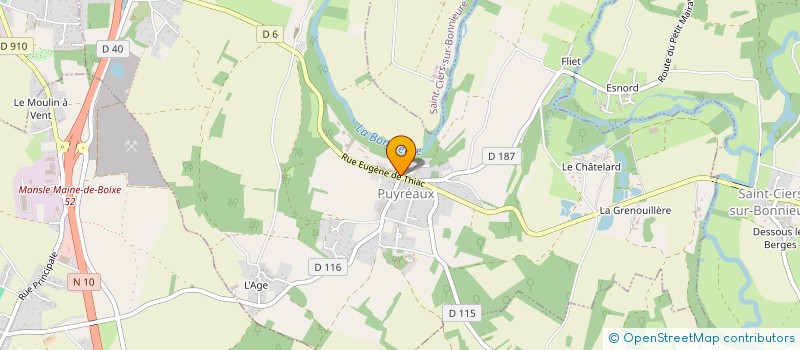 localisation de l'entreprise COMMUNE DE PUYREAUX  PUYREAUX