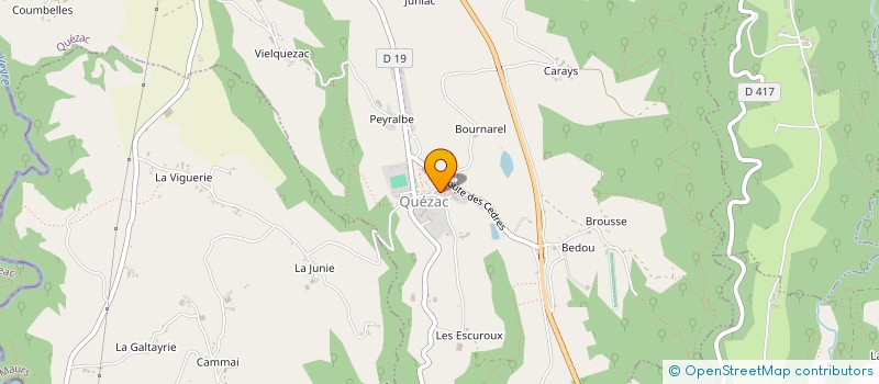 localisation de l'entreprise COMMUNE DE QUEZAC à QUEZAC