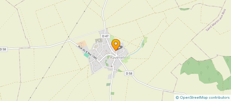 localisation de l'entreprise COMMUNE DE RAVENEL  RAVENEL
